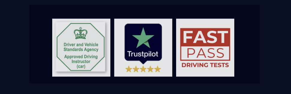 DVSA Approved Driving Instructor · Trustpilot 5-star rating · Fast Pass Driving Tests